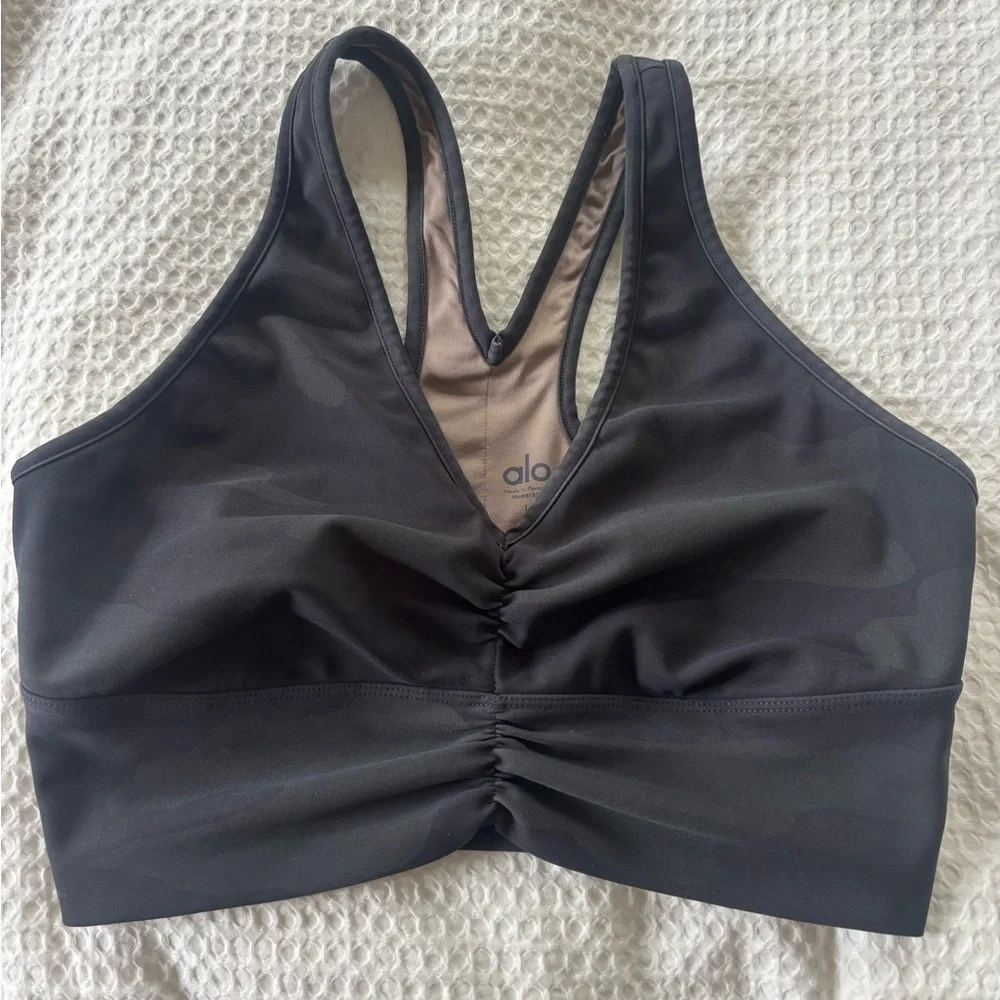 Alo Yoga Camo Leggings and Bra Set